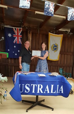 Australia Day 2020 - Rosie Lee Rayner accepting Certificate