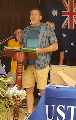 Australia Day 2020 - William Batt receiving the plaque for
