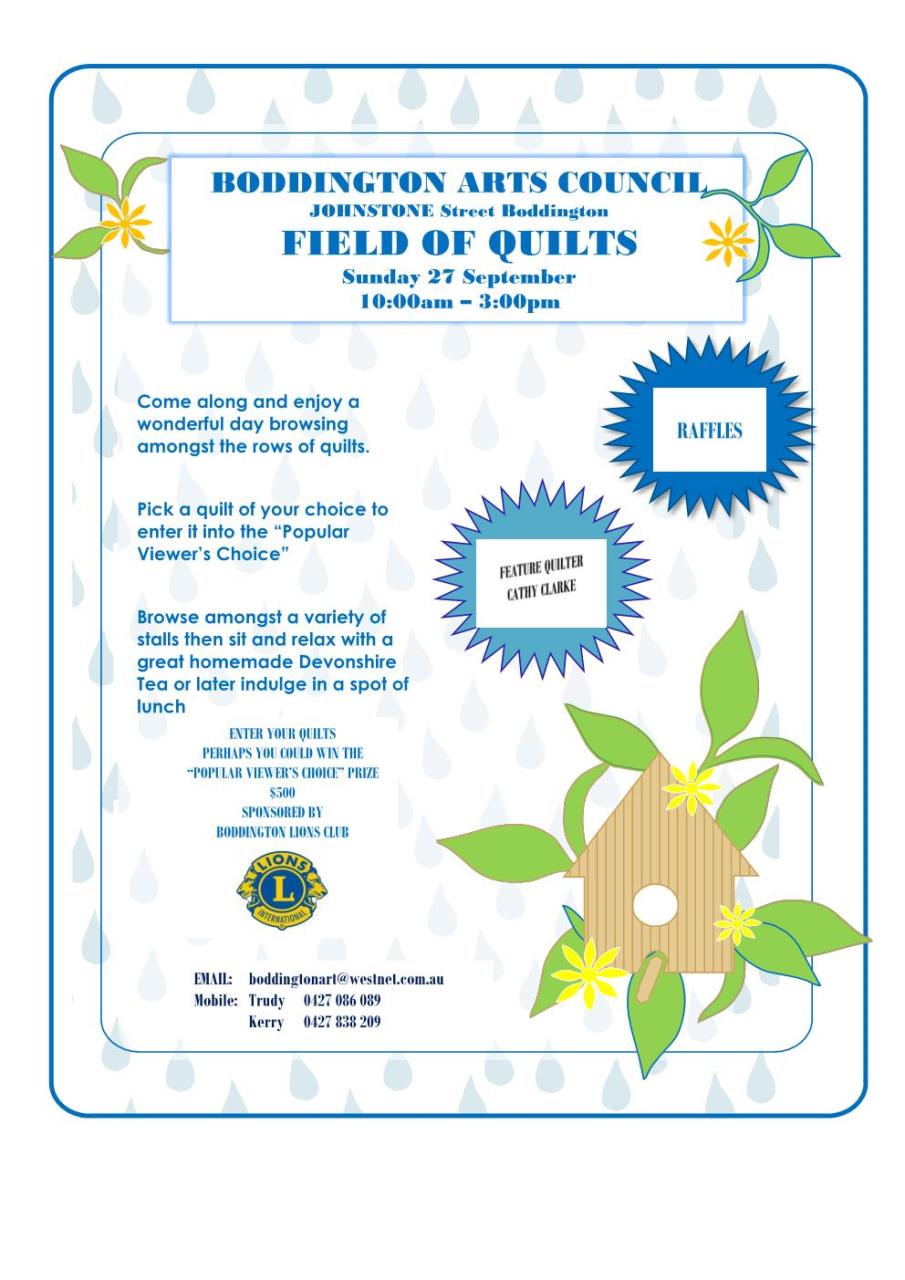 FIELD OF QUILTS POSTER