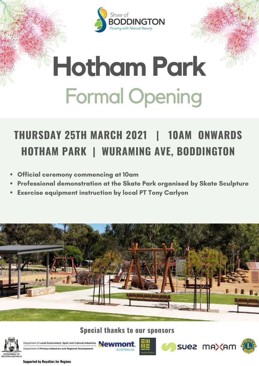 HOTHAM PARK FORMAL OPENING