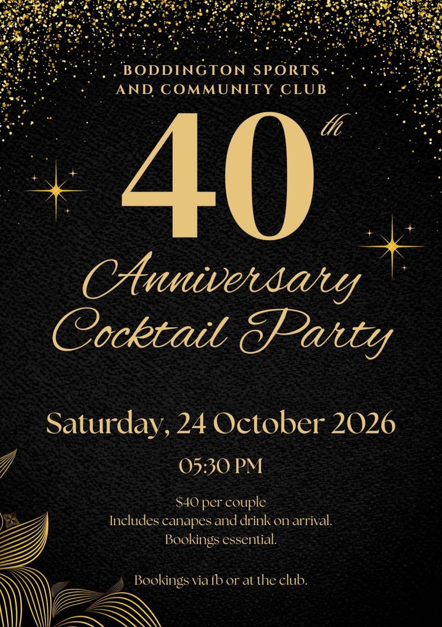 Boddington Sports and Community Club 40th Birthday