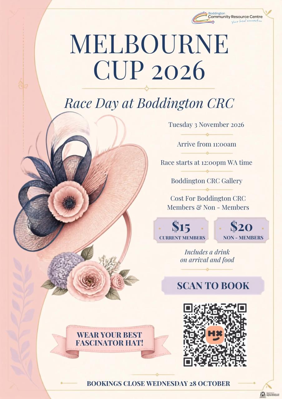 Melbourne Cup 2026 – Race Day at Boddington CRC