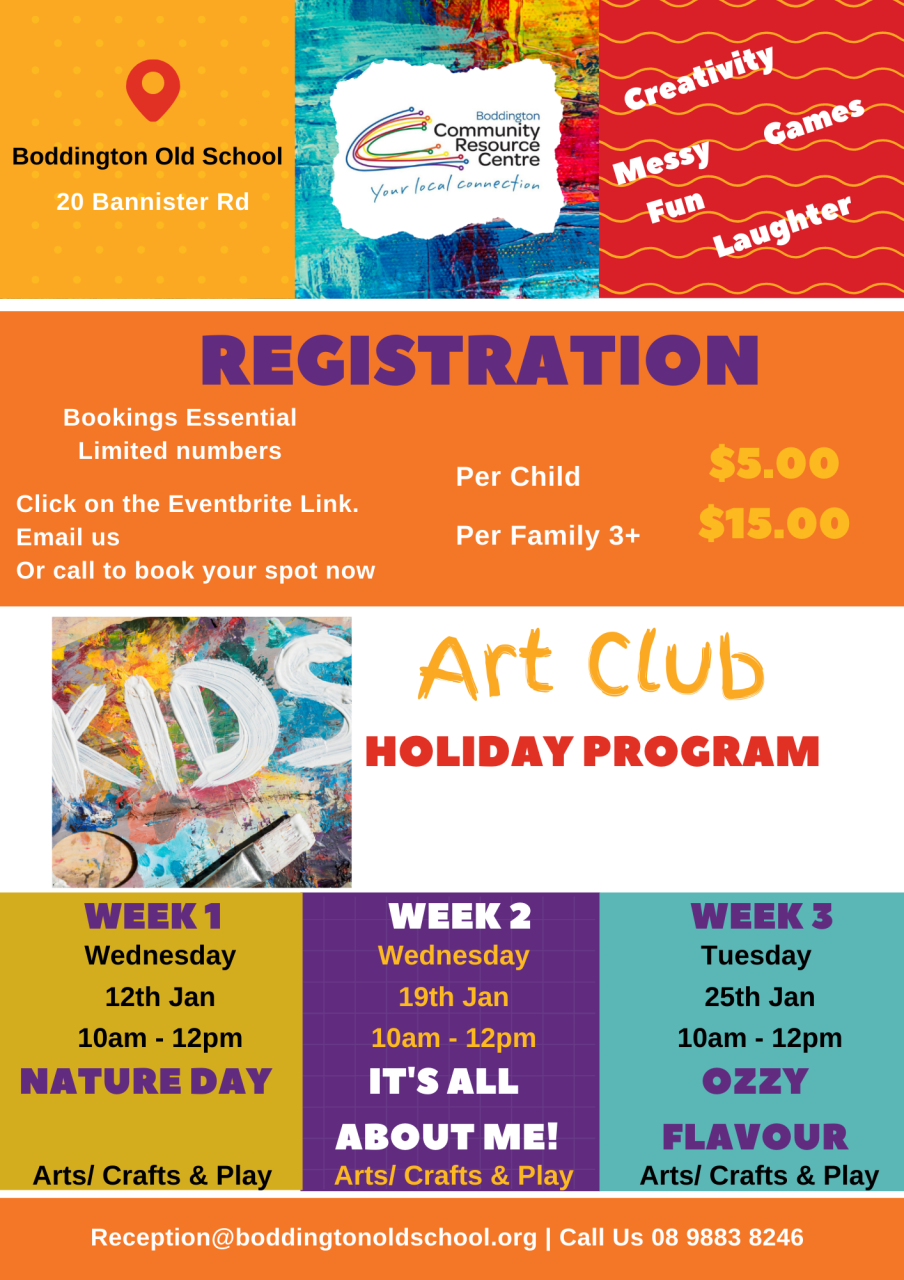 Kids Art Club Holiday Program